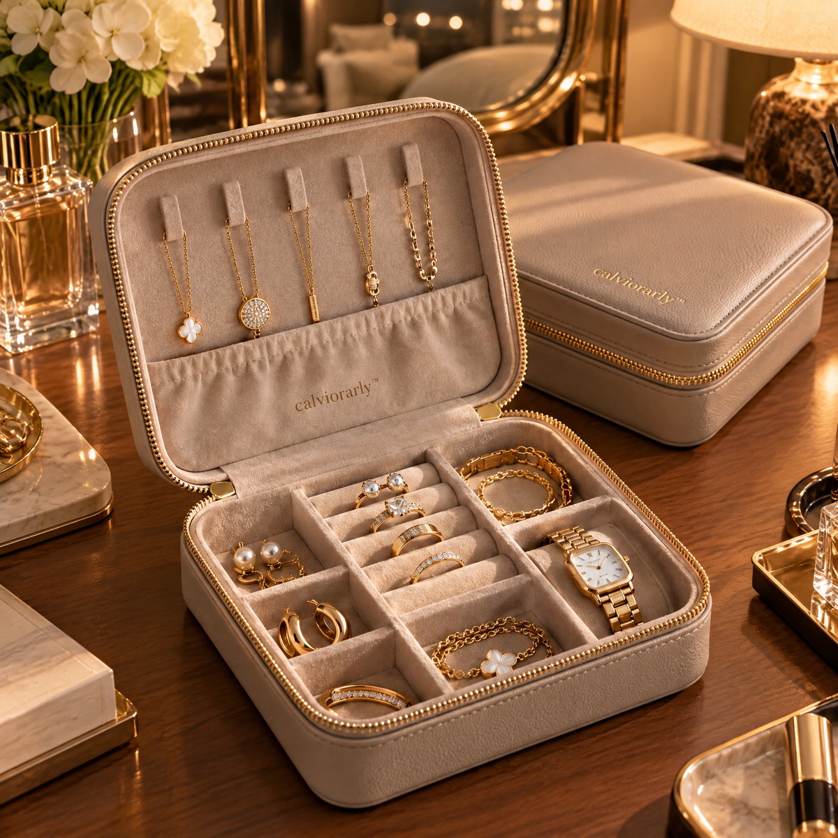 calviorarly™ Aurelia Jewelry Travel Case